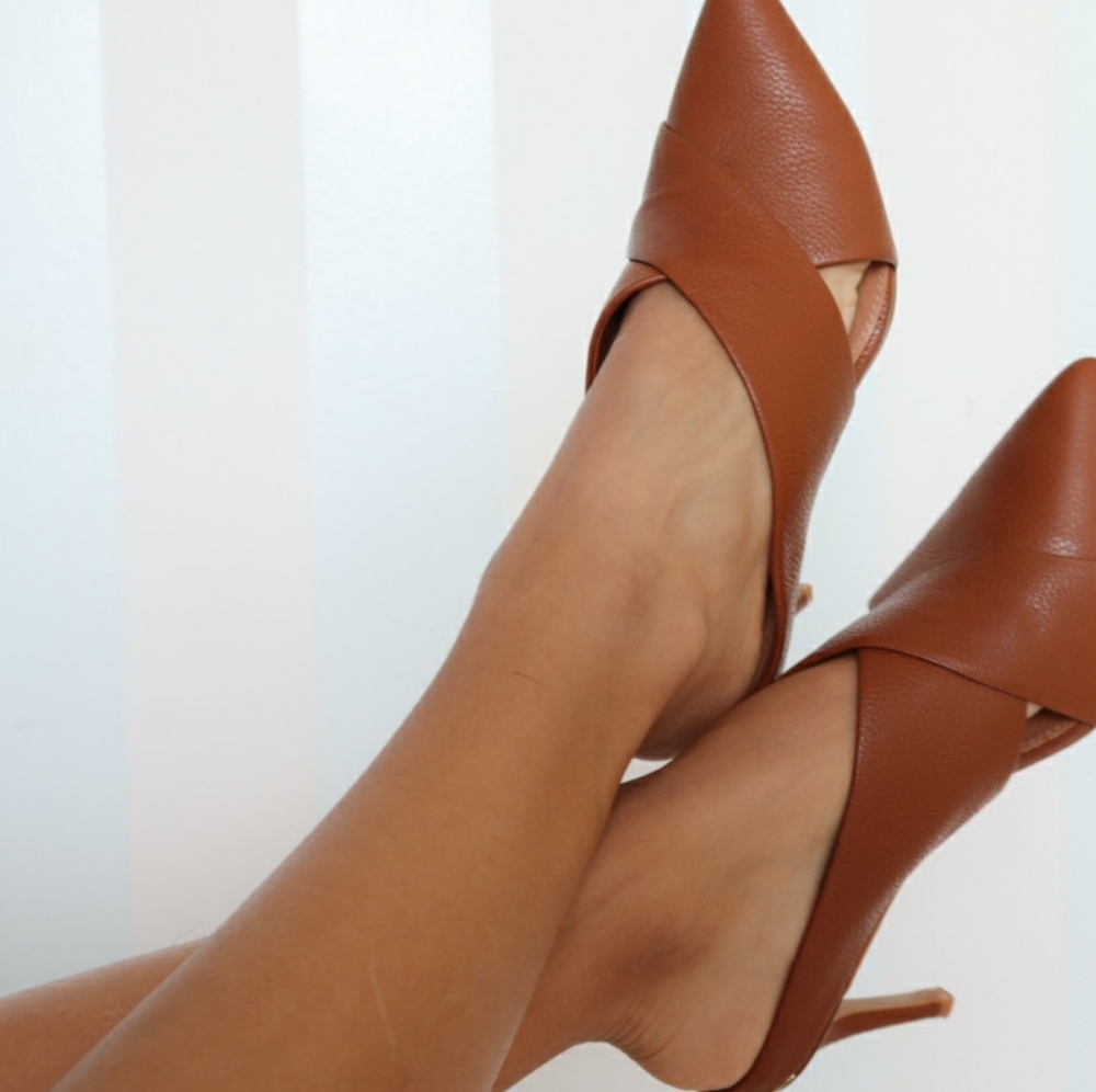 Pointed Toe Calvin Klein Brown Mule 8.5